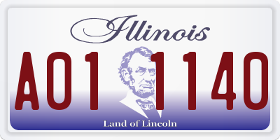 IL license plate A011140