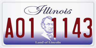 IL license plate A011143