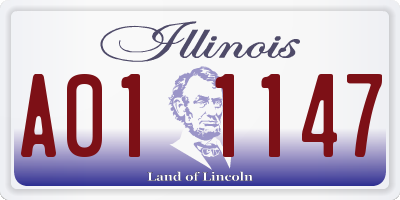 IL license plate A011147