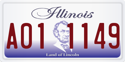 IL license plate A011149