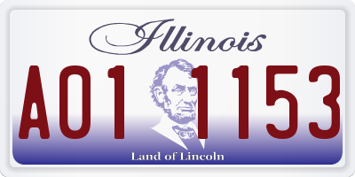 IL license plate A011153