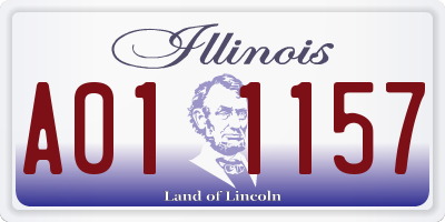 IL license plate A011157