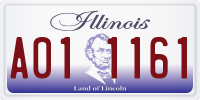 IL license plate A011161