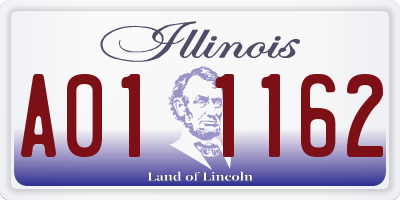 IL license plate A011162