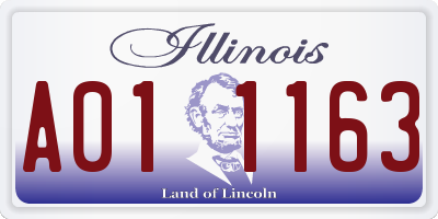 IL license plate A011163