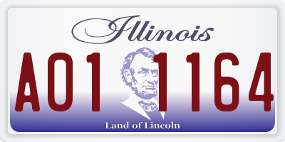 IL license plate A011164