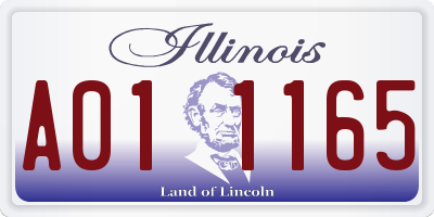IL license plate A011165