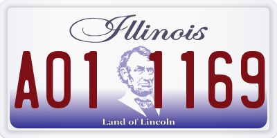 IL license plate A011169