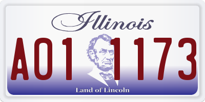 IL license plate A011173