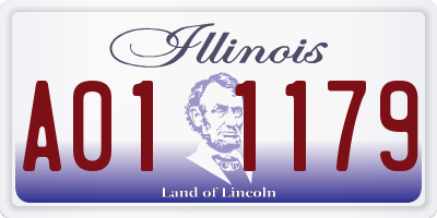 IL license plate A011179