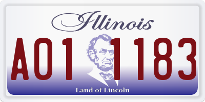 IL license plate A011183