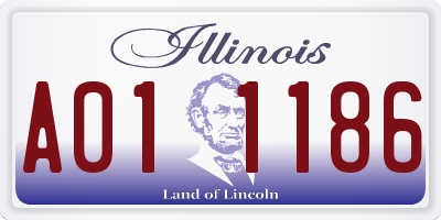 IL license plate A011186