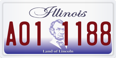 IL license plate A011188