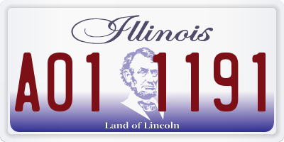 IL license plate A011191