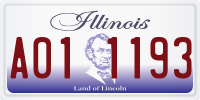 IL license plate A011193