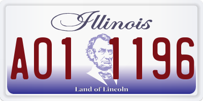 IL license plate A011196