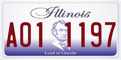 IL license plate A011197