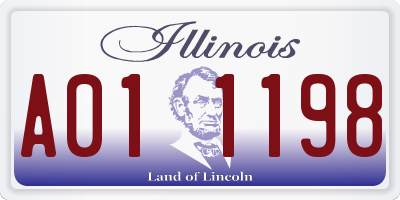 IL license plate A011198