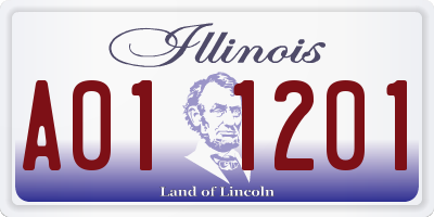 IL license plate A011201