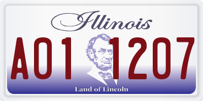 IL license plate A011207