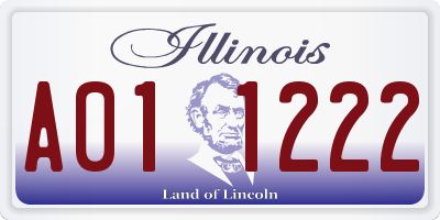 IL license plate A011222