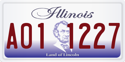 IL license plate A011227