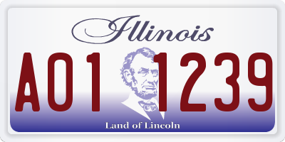 IL license plate A011239