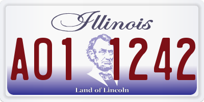 IL license plate A011242