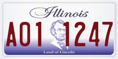 IL license plate A011247