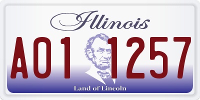 IL license plate A011257