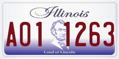 IL license plate A011263