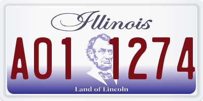 IL license plate A011274