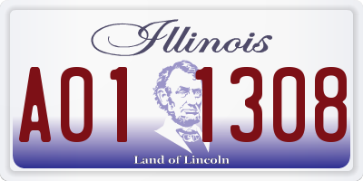 IL license plate A011308