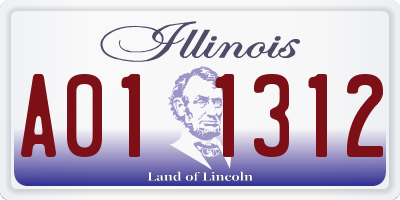 IL license plate A011312