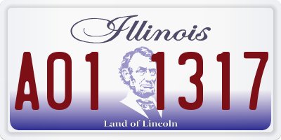 IL license plate A011317