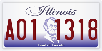 IL license plate A011318