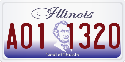 IL license plate A011320