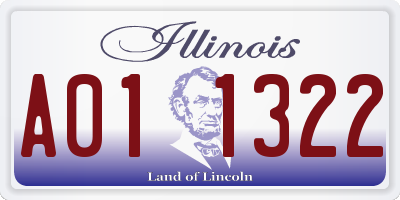 IL license plate A011322