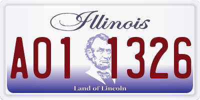 IL license plate A011326