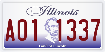 IL license plate A011337