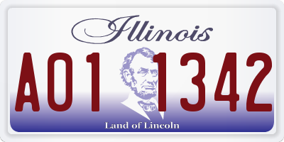 IL license plate A011342