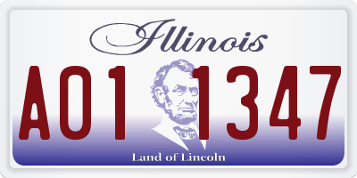 IL license plate A011347