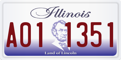 IL license plate A011351