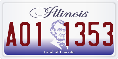 IL license plate A011353