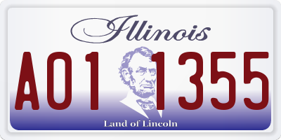 IL license plate A011355