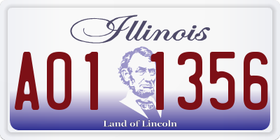 IL license plate A011356