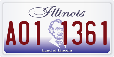 IL license plate A011361