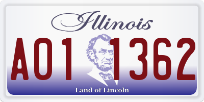 IL license plate A011362