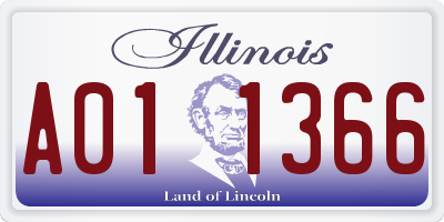 IL license plate A011366