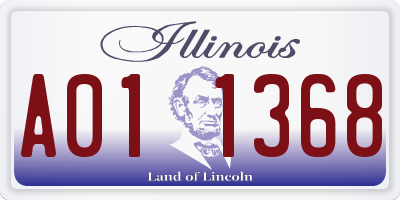 IL license plate A011368